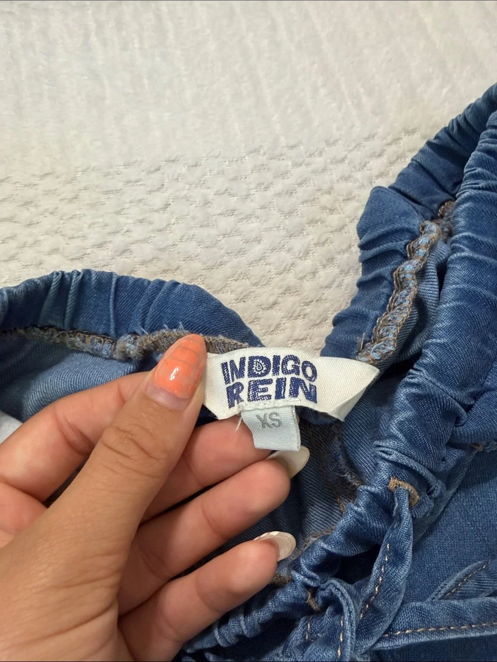 Indigo Rein Blue Drawstring Denim Shorts